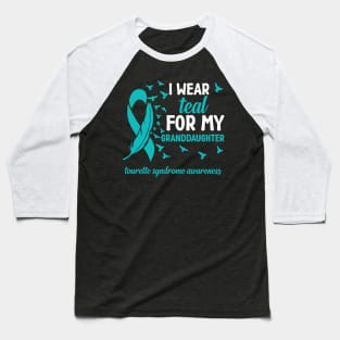 Tourette Syndrome Awareness I Wear Teal for My Granddaughter Baseball T-Shirt